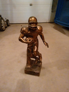 Bronze football player statue 15 inches