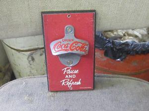 DECORATIVE COKE COCA COLA PAUSE & REFRESH BOTTLE OPENER SIGN