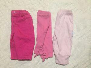 Girls 0-3 month pants