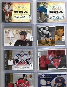Huge lot of 100 hockey game used and auto$$$$$$$$$$$$$$