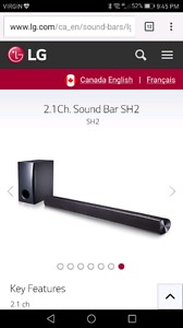 LG sound bar SH2