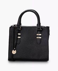 Large black satchel purse