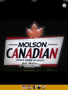 Molson Canadian Beer Sign.