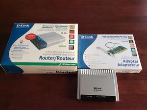 NEW 2 routers and an adapter still in the boxes. See photos