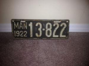 Original licence plate
