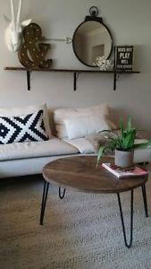 Round hairpin coffee table