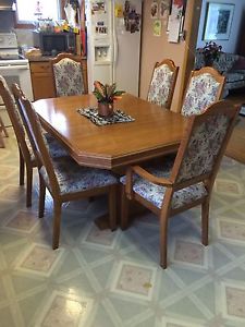 Solid oak dining room set