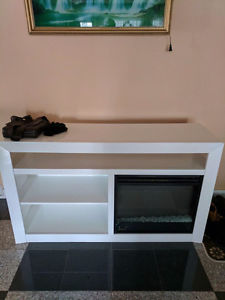 White Electric Fireplace Heater - Asking $200