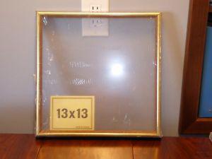 13X13 wood frame with gold trim