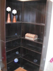 2 Wood Bookshelves (coffee colour)