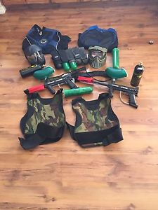 2 sets of paintball gear