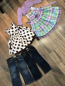 2T girl Spring Easter dresses and jeans
