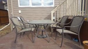 4 chairs and deck table for summer