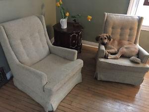 Adorable vintage chair duo(dog not included)
