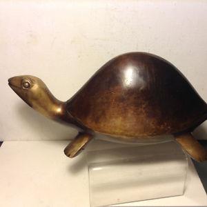 Antique China Bronze Turtle Animal Hand Carved Figurine