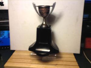 Antiques Small Silverplated Trophy on Bakelite Base