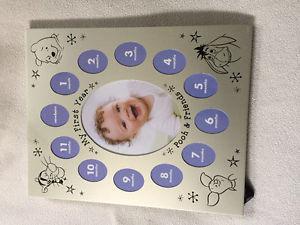 Babies first year picture frame