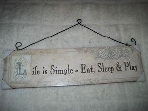 Brand New "Life is Simple" Humor Plaque