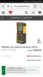 Dewalt Laser Distance Measurer 330 ft.