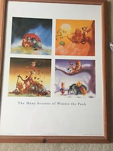 Disney Store "Many Seasons of Pooh" framed pictures