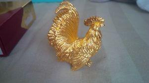 Gold Plated Year of the Rooster Statuette