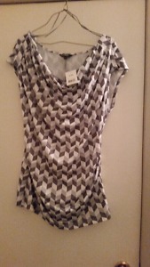 Grey and white top brand new
