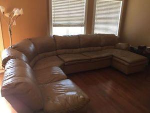 Leather sectional - 5 pieces