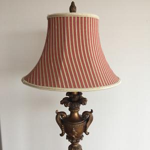 Like new gold ornate floor lamp purchased from Chintz