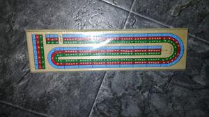 New Cribbage Board with Sticks.