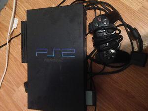PS2 with memory card and controller plus games