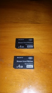 ProDuo Memory Cards and psp battery