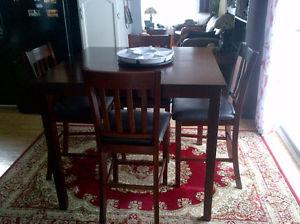 Pub Style Table and 4 Chairs