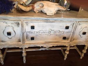 Shabby chic antique buffet