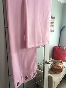 Soft pink curtains
