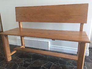 Solid red oak bench for sale