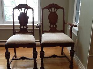 Solid walnut chairs