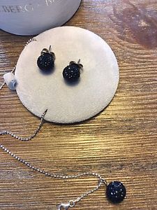 Sparkle ball necklace and earrings. Brand new $20