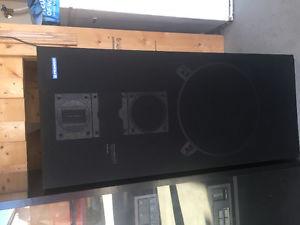 Speakers, music controller with audio cabinet