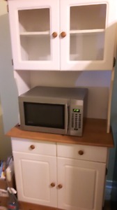 Stand and stainless steel microwave $100 for both