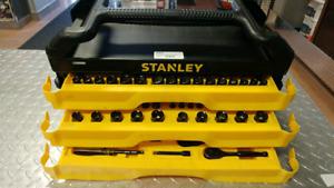 Stanley Black Chrome Mechanic Tool Box 235 Piece