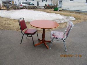 TABLE WITH 2 NEW CHAIR'S $60