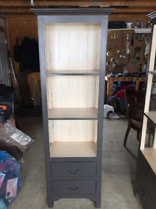TWO DISPLAY/BOOKCASE CABINETS