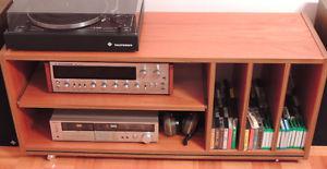 Teak Electronics Stand