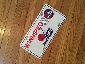 Vintage Winnipeg Jets License Plate