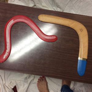 Vintage Wooden Boomerangs