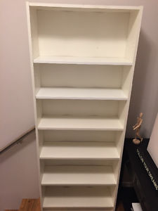 White Ikea Billy bookcase with doors