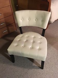White bonded leather chair "mint"