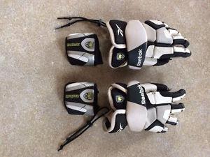 Youth Lacrosse Gloves and wrist protectors