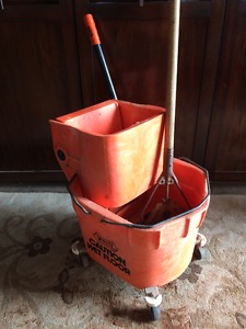 industrial mop, bucket and pail