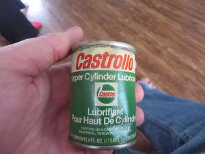 vintage castrollo upper cylinder lubricant oil tin can